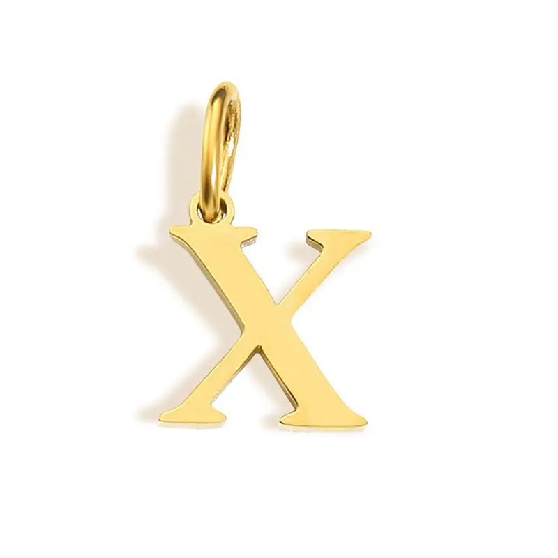 Breloque 26 lettres de l'alphabet initiales, bijoux en acier inoxydable