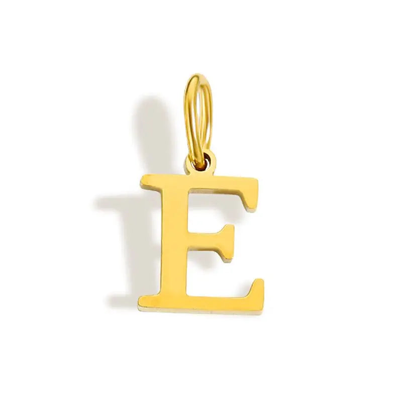 Breloque 26 lettres de l'alphabet initiales, bijoux en acier inoxydable