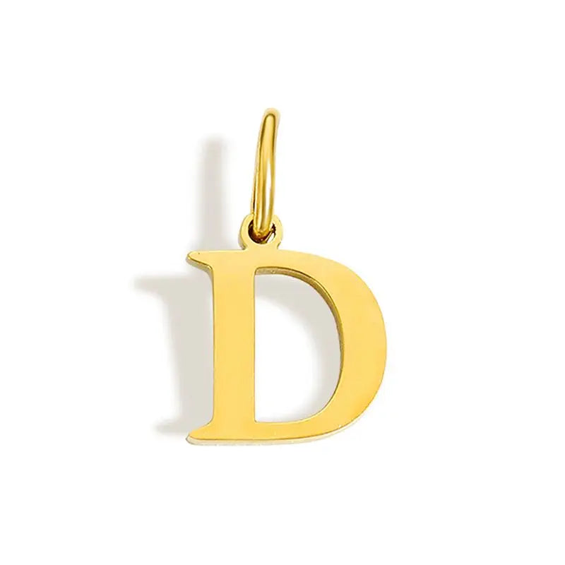 Breloque 26 lettres de l'alphabet initiales, bijoux en acier inoxydable