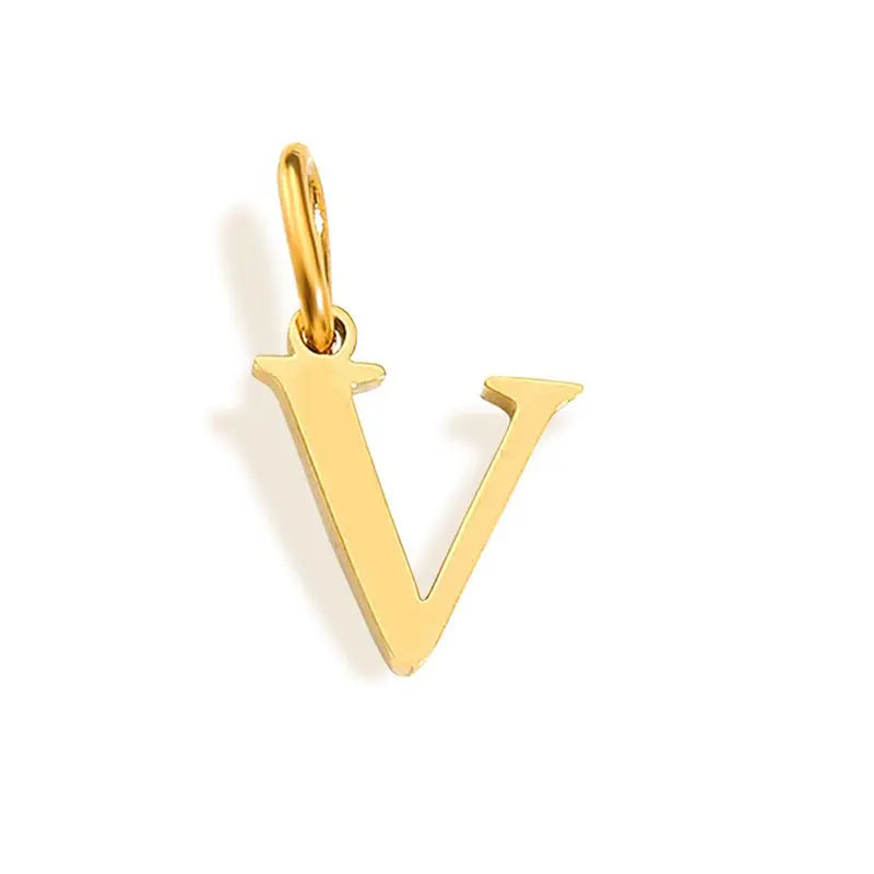 Breloque 26 lettres de l'alphabet initiales, bijoux en acier inoxydable