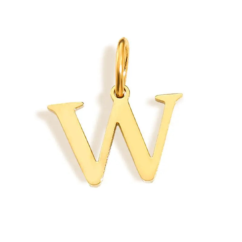 Breloque 26 lettres de l'alphabet initiales, bijoux en acier inoxydable