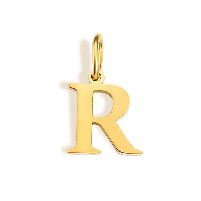 Breloque 26 lettres de l'alphabet initiales, bijoux en acier inoxydable