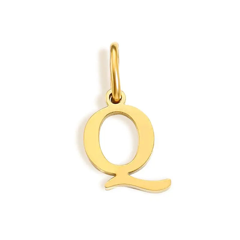 Breloque 26 lettres de l'alphabet initiales, bijoux en acier inoxydable