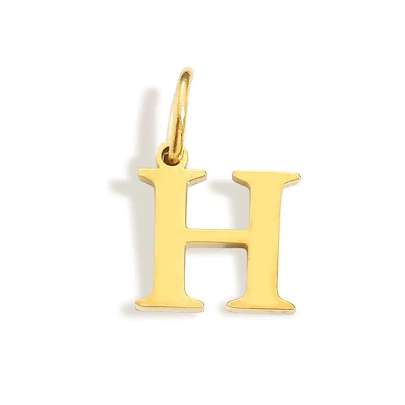 Breloque 26 lettres de l'alphabet initiales, bijoux en acier inoxydable
