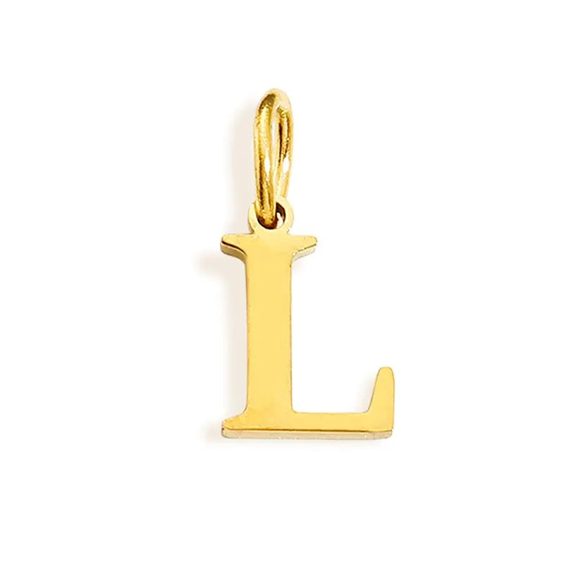 Breloque 26 lettres de l'alphabet initiales, bijoux en acier inoxydable