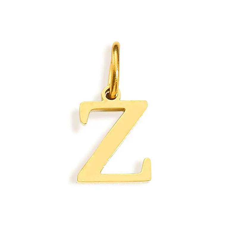 Breloque 26 lettres de l'alphabet initiales, bijoux en acier inoxydable