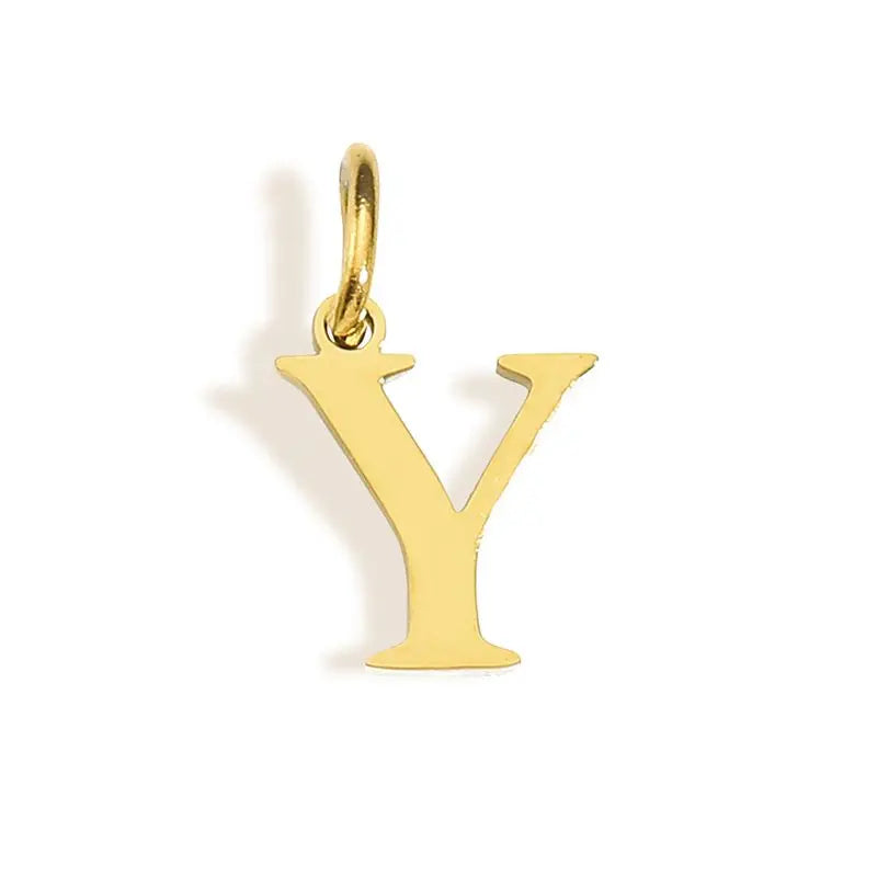 Breloque 26 lettres de l'alphabet initiales, bijoux en acier inoxydable