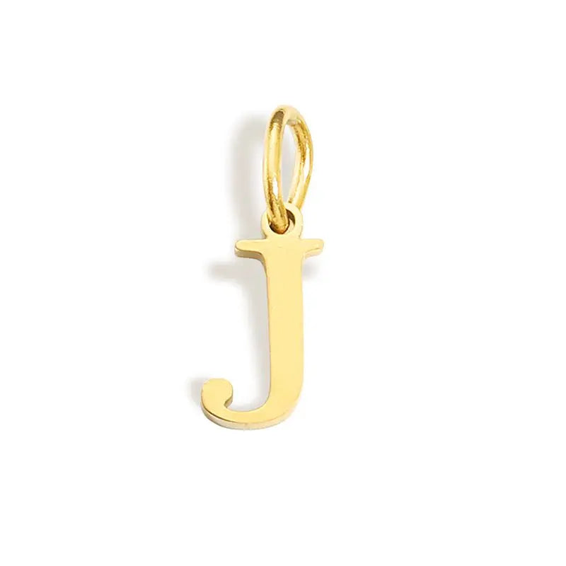 Breloque 26 lettres de l'alphabet initiales, bijoux en acier inoxydable