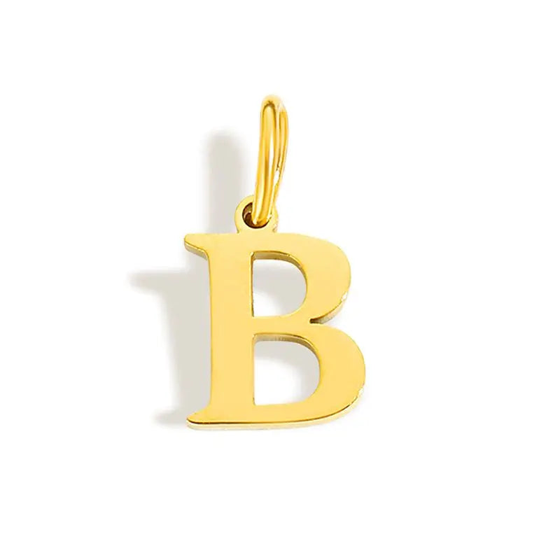 Breloque 26 lettres de l'alphabet initiales, bijoux en acier inoxydable