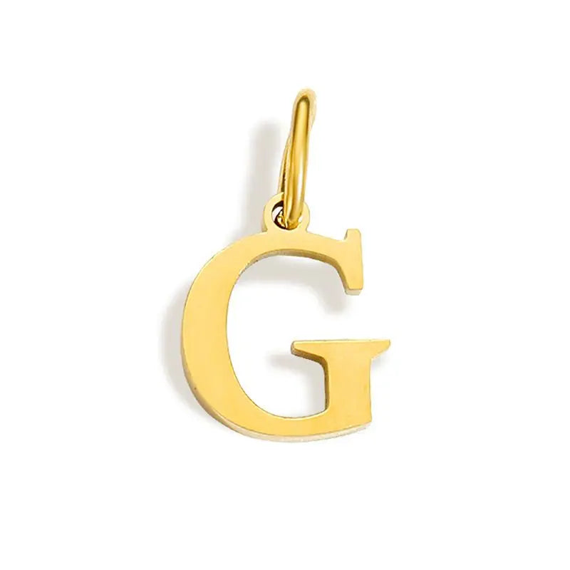 Breloque 26 lettres de l'alphabet initiales, bijoux en acier inoxydable