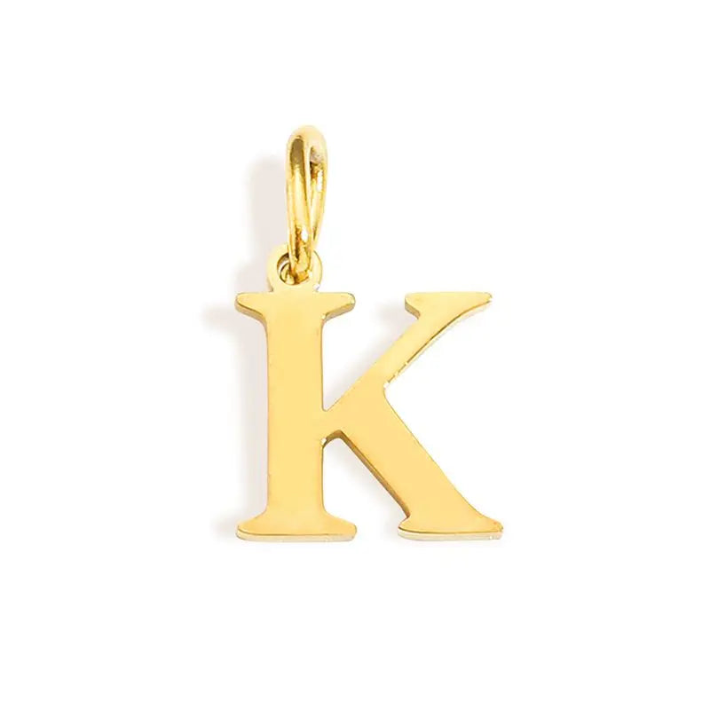 Breloque 26 lettres de l'alphabet initiales, bijoux en acier inoxydable