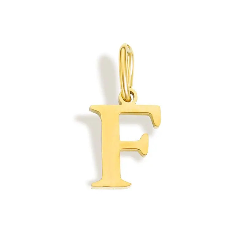 Breloque 26 lettres de l'alphabet initiales, bijoux en acier inoxydable